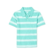 THE CHILDREN/'S PLACE BOY GREEN STRIPE L//S COTTON POLO SHIRT TOP 9-12M 12-18M